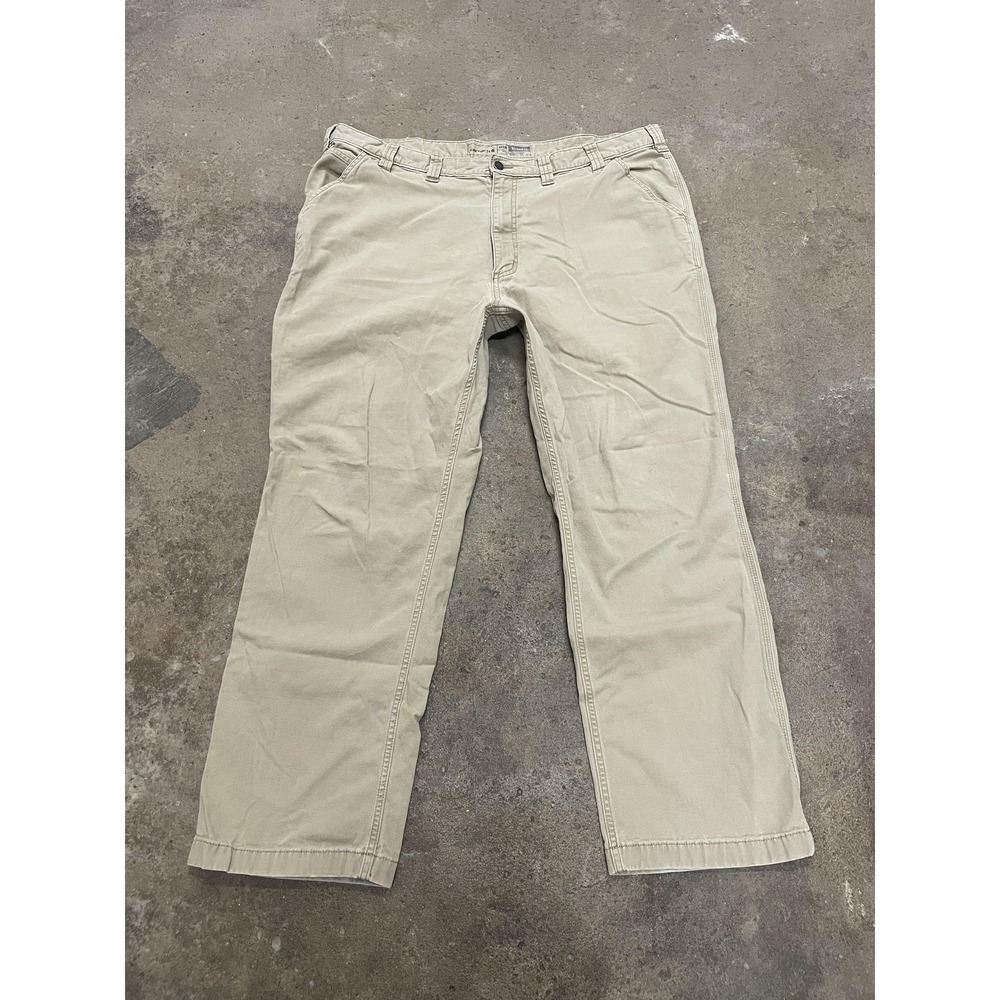 Carhartt Pants Mens 44x32 Beige Rugged Flex Relaxed Fit Carpenter Work